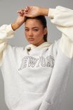 Slouchy Graphic Hoodie, SILVER MARLE/NEWPORT - alternate image 2