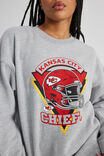 Lcn Nfl Classic Crew Neck Sweater, LCN NFL GREY MARLE/CHIEFS - alternate image 4