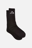 Retro Ribbed Socks, MONT BLANC BLACK - alternate image 1