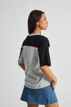 Fila Lcn V Neck Baggy Tee, GREY MARLE/BLACK FILA - alternate image 3