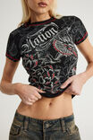 Fitted Graphic Tee, BLACK/DRAGONS TATTOO - example image 4