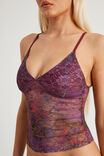 V Neck Cami, ABSTRACT FLORAL LACE - example image 4