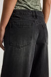 Mega Baggy Jort, MIDNIGHT BLACK WASH - alternate image 4