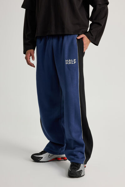 Half Half Baggy Trackpant, HH AIR FORCE BLUE/SPORT SPLICE