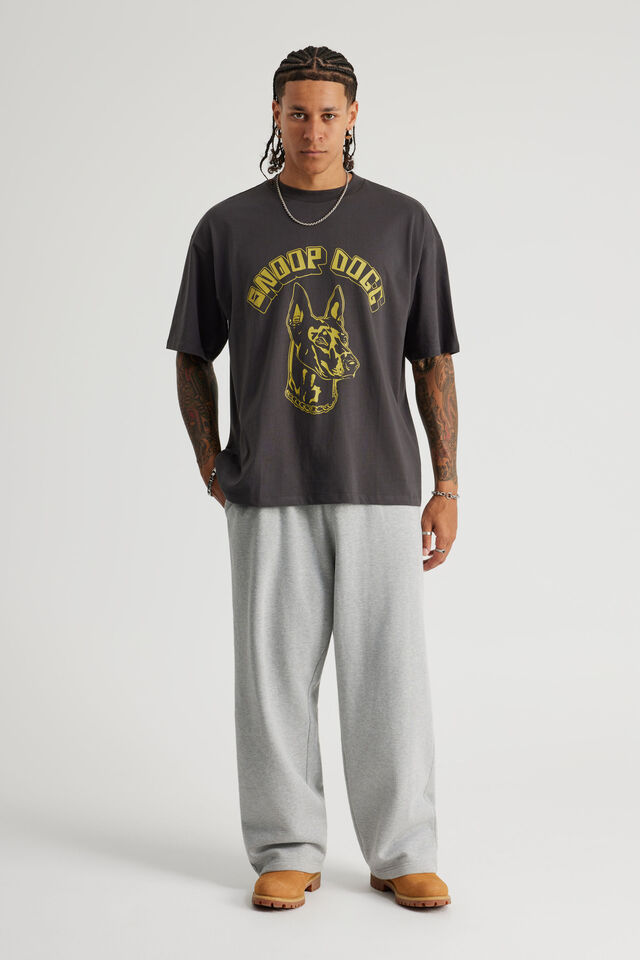 Box Fit Music Merch T Shirt, LCN BRA SLATE/SNOOP DOGG