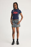 Fitted Graphic Tee, NAVY BLAZER PIPING/NOTION - alternate image 2