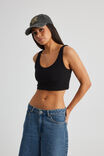 Crop Tank, BLACK - alternate image 2