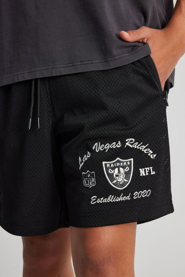 Nfl Basketball Short, LCN NFL BLACK/RAIDERS PREP