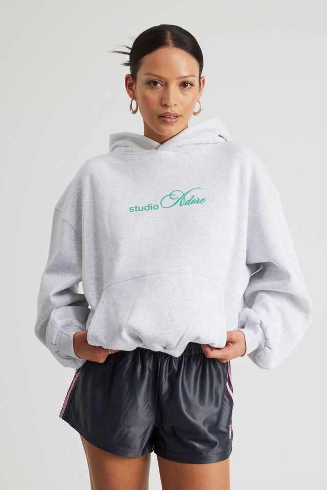 Chloe Hoodie, SILVER MARLE/STUDIO ADORE