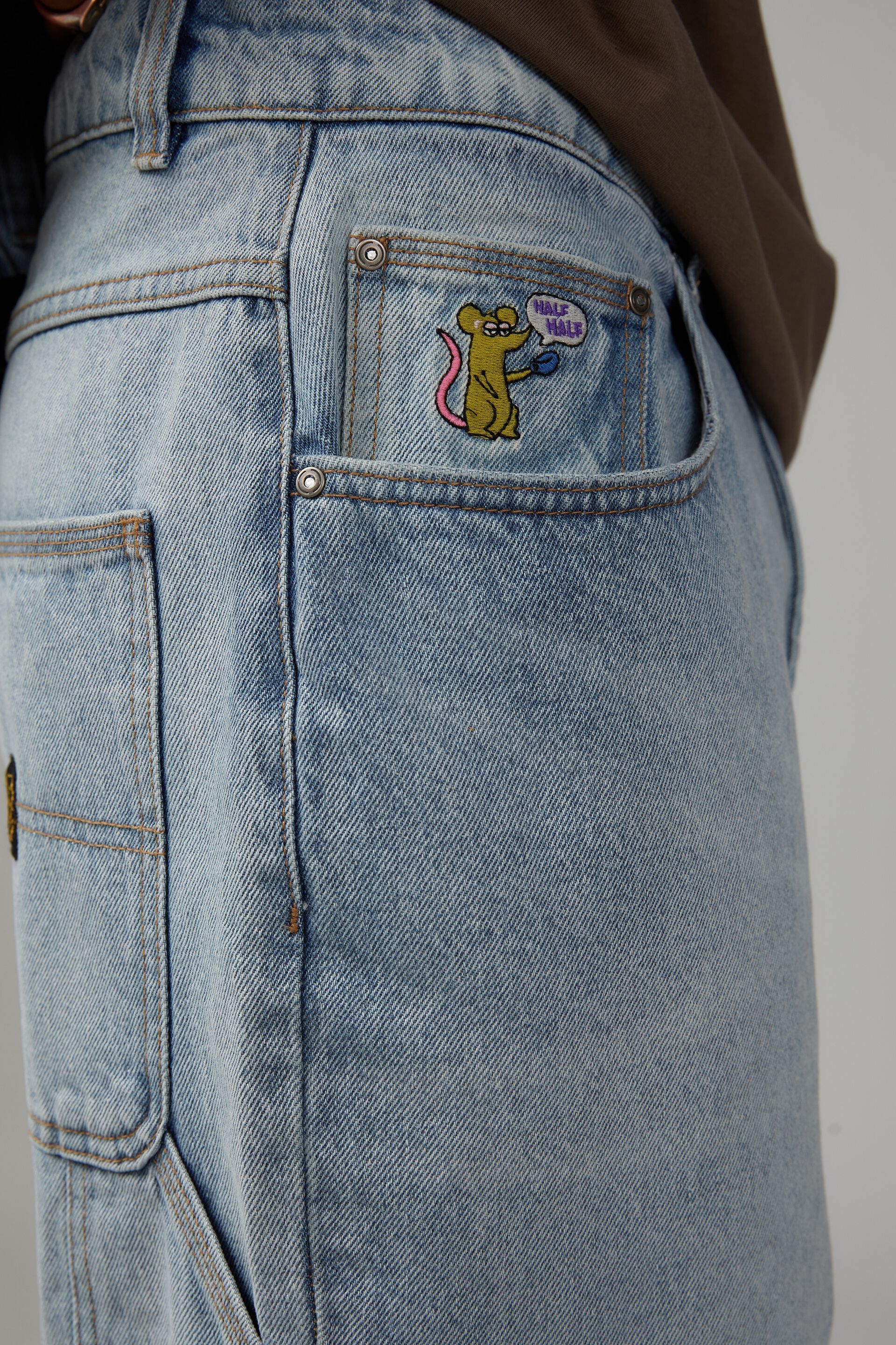 Half Half Baggy Painter Jean