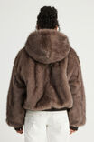 Cold Crush Faux Fur Bomber, MOCHA MATRIX - example image 5