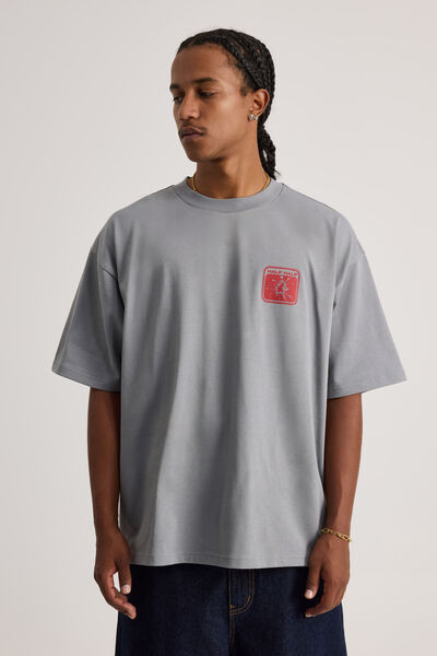 Half Half Heavyweight Box Fit Graphic Tshirt, HH CONCRETE/SOUNDSCAPE