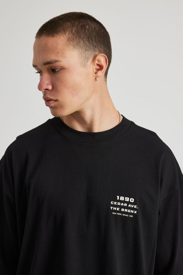Box Fit Unified Tshirt, UC BLACK/1890 CEDAR AVE
