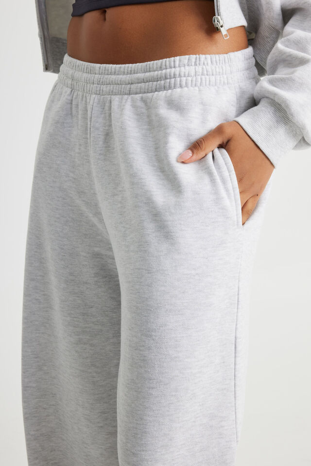 Classic Wide Leg Trackpant, SILVER MARLE
