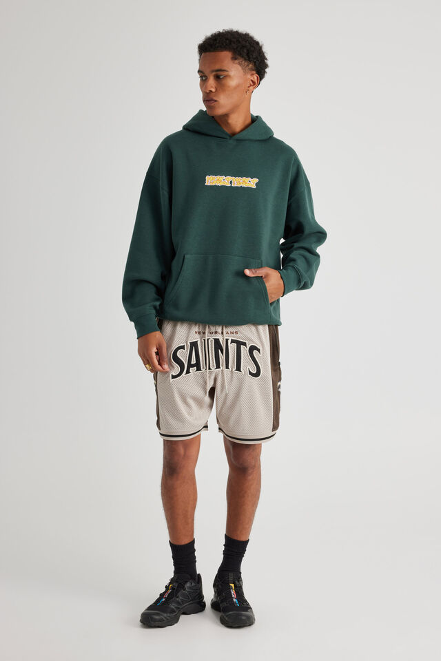 Half Half Hoodie, HH IVY GREEN/HALF HALF GRAFFITI