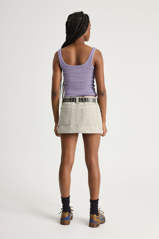 Utility Mini Skirt, SUNBLEACHED KHAKI