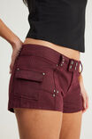 Rebel Girl Low Rise  Booty Short, BORDEAUX BABY - example image 4