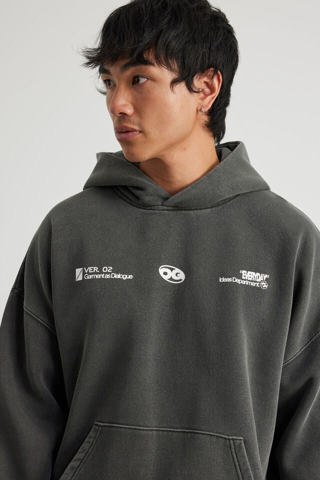 Open Gallery Hoodie, OG WASHED TITANIUM/IMPERMANENCE