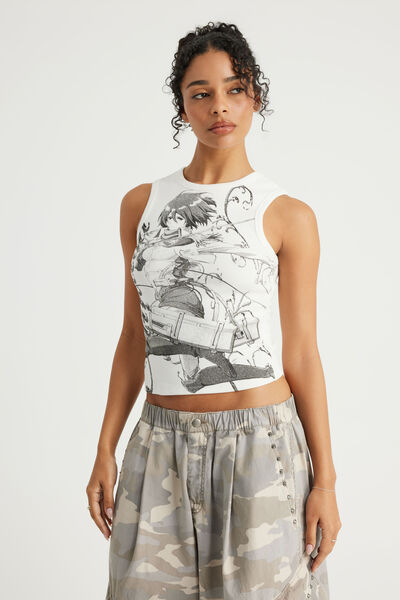 Attack On Titan High Neck Tank, LCN AOT CLOUD/MIKASA