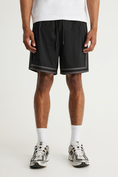 Nfl Basketball Short, LCN NFL MIDNIGHT BLACK/STEALTH RAIDERS