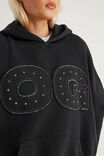 Open Gallery Hoodie, OG WASHED BLACK/STUDS - example image 4