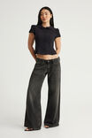 Era Low Super Wide Jean, BONFIRE BLACK - example image 2