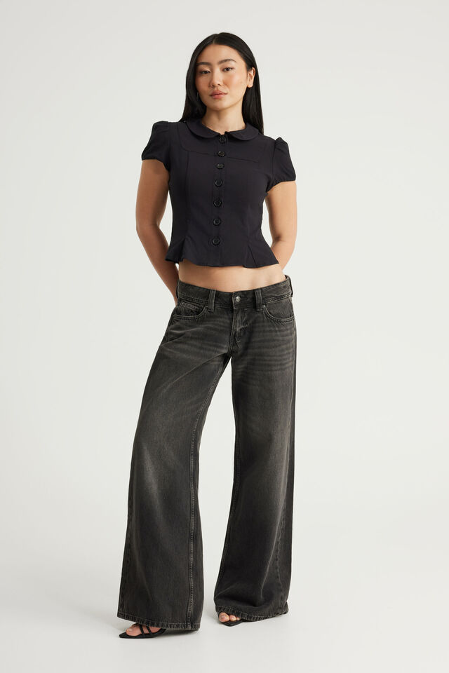 Era Low Super Wide Jean, BONFIRE BLACK