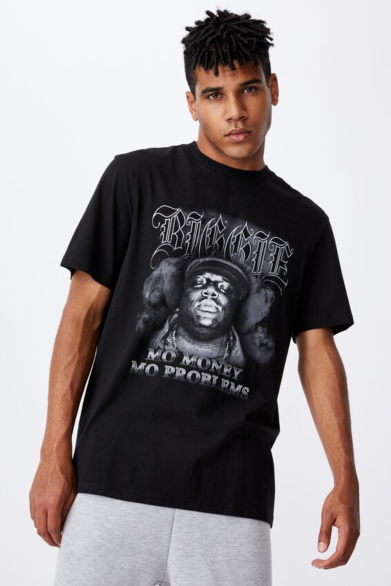 Regular Music Merch T Shirt, LCN MT BLACK/BIGGIE SMOKE