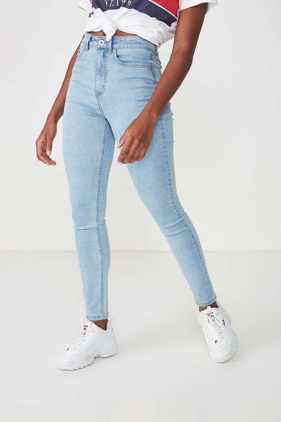 The Skinny High Rise Jean, WASHED BLUE