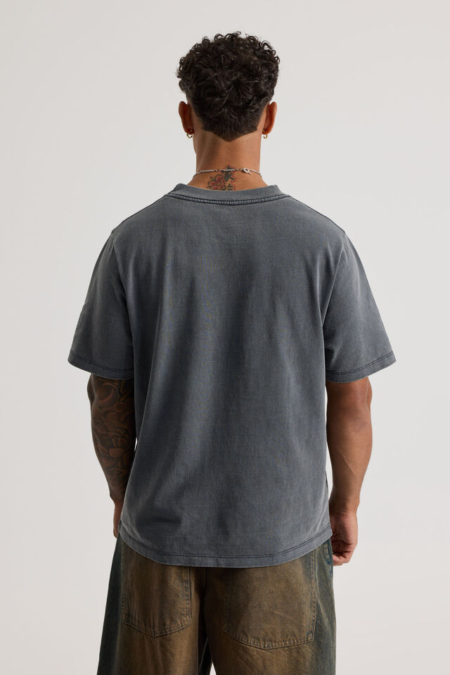 Notion Vintage Slim Fit Graphic Tshirt, NTN WASHED SLATE/ALIEN