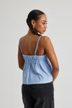 Charlotte Cross Over Cami, BLUE GINGHAM - alternate image 3