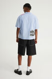 Authentics Baggy Denim Short, CRISP BLACK/WHITE STITCH - example image 3