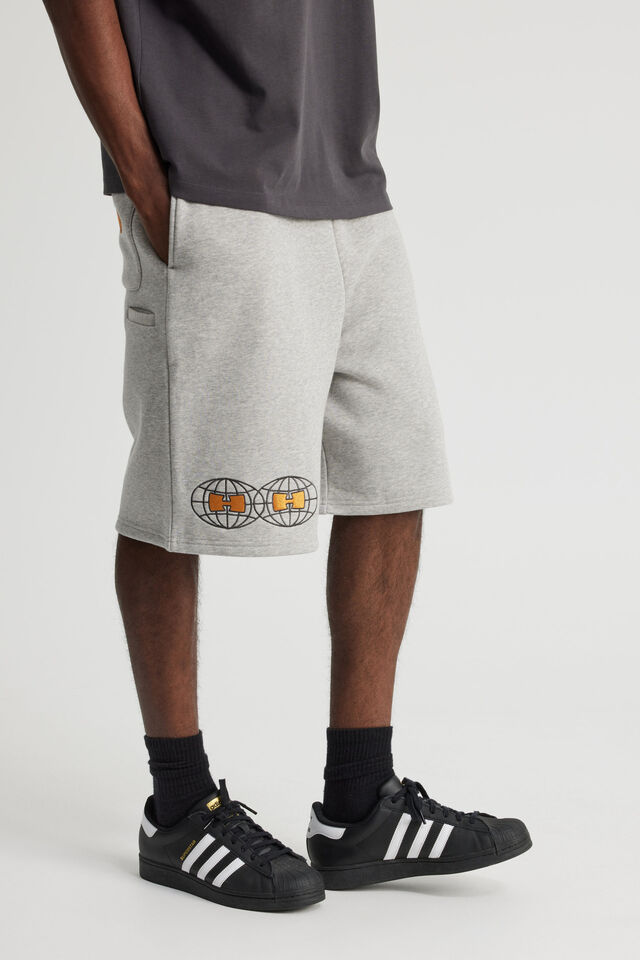 Half Half Regular Track Short, HH GREY MARLE/TURBULENT