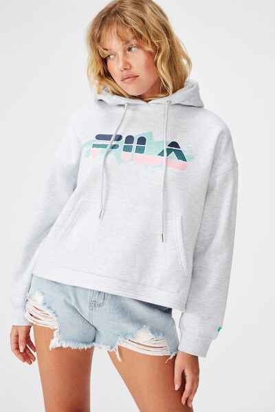 Fila Lcn Relaxed Hoodie, SILVER MARLE