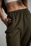 Super Slouchy Trackpant, OLIVE NIGHT