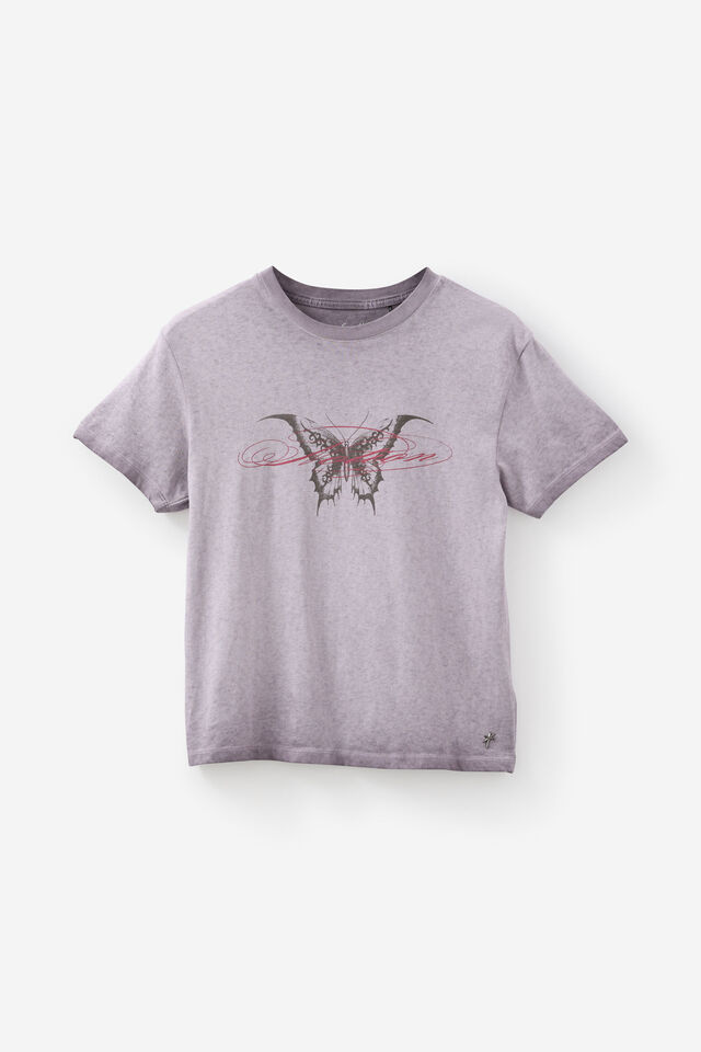 Notion X Smolbrat Regular Tshirt, WASHED LILITH/SMOLBRAT BUTTERFLY