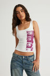 Graphic Scoop Neck Tank, CLOUD/EYES REPEAT - example image 1