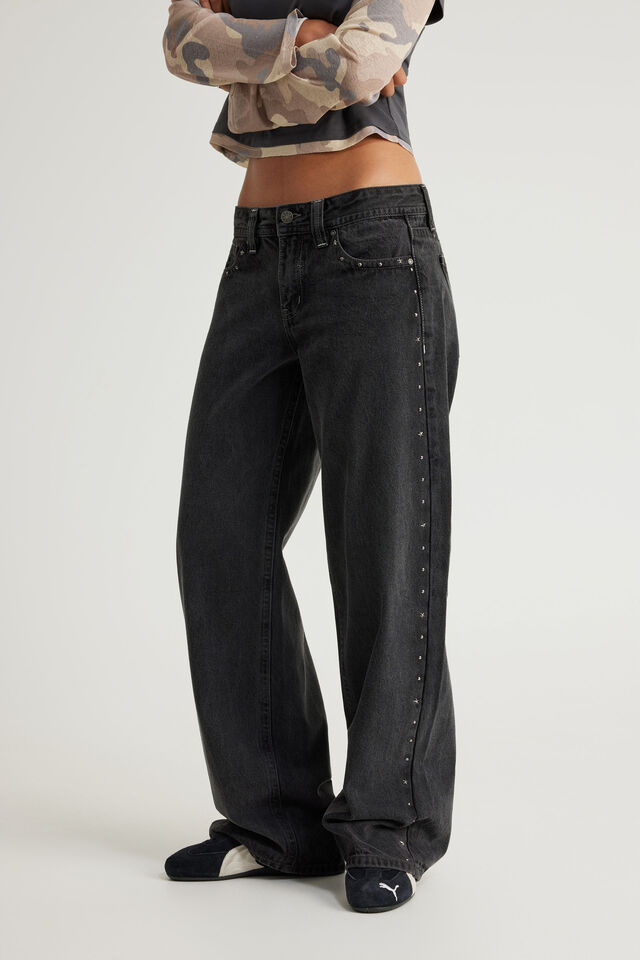 Luca Low Rise Jean, ASHOUT BLACK