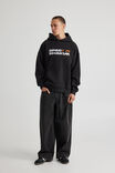 Music Merch Hoodie, LCN BRA BLACK/ORANGE TUPAC PORTRAIT - alternate image 2