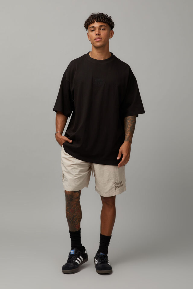 Heavy Weight Box Fit Graphic Tshirt, BLACK/UC TONAL