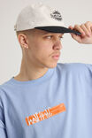 Half Half 5 Panel Two Tone Cap, BLACK WHITE CHECK UNDER BRIM - alternate image 2