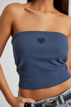 Longline Graphic Bandeau, WORN BLUE/HEART - alternate image 4