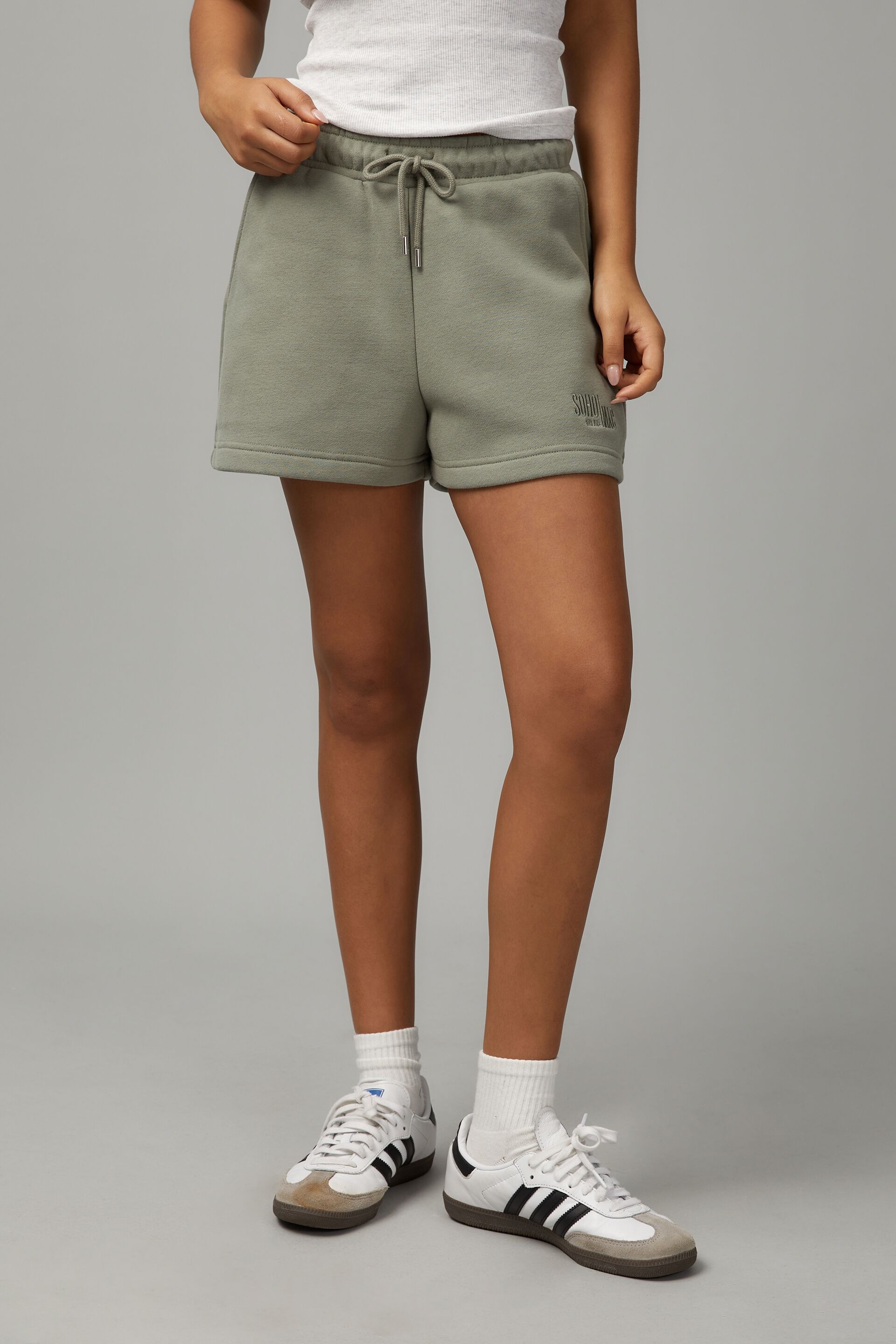 Khaki fleece hotsell shorts