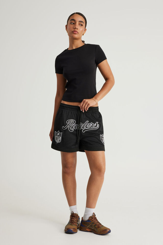 Lcn Nfl Field Short, LCN NFL BLACK/GLITTER RAIDERS