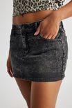 Stretch Denim Skirt, MARBLE BLACK - alternate image 4