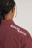 Half Half Short Sleeve Shirt, HH RED GREY/MICRO CHECK - alternate image 4