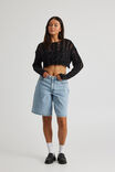 Alana Knit Crop Jumper, BLACK - alternate image 1