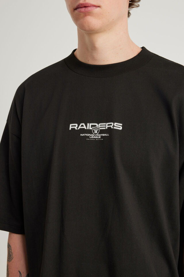 Box Fit Nfl Tshirt, LCN NFL BLACK/RAIDERS CURVE SUPERSCRIPT