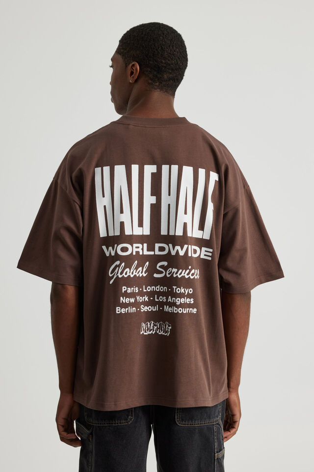 Half Half Heavyweight Box Fit Graphic Tshirt, HH BRACKEN/HALF HALF WORLDWIDE