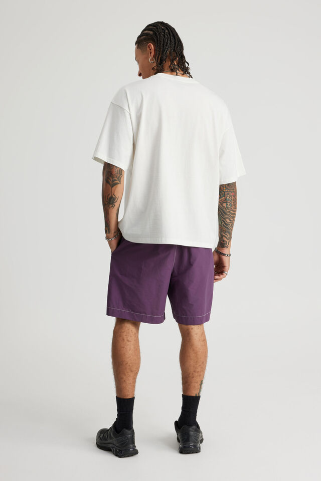 Half Half Pull On Short, DEEP GRAPE